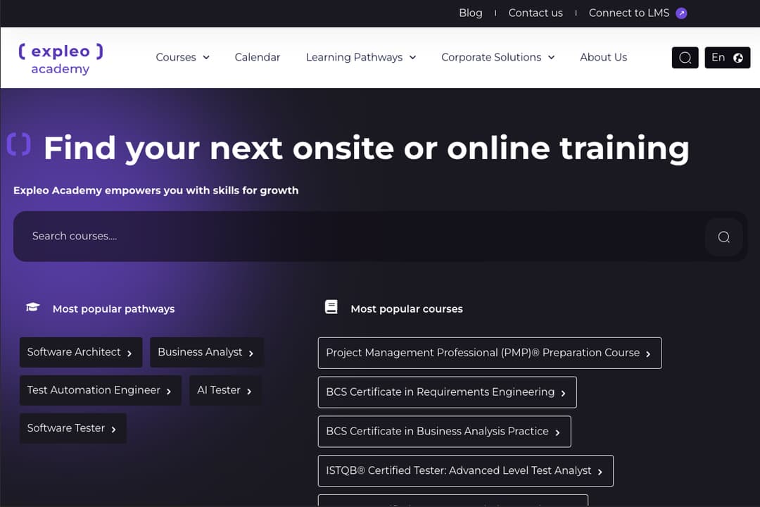 Étude de cas Expleo Academy : Plateforme LMS | Josh Digital