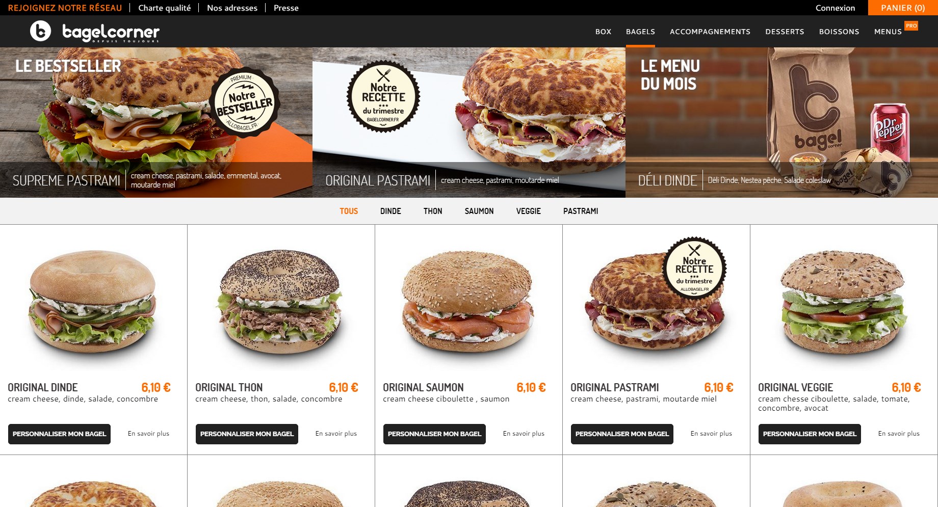 Bagel Corner, Livraison de bagels Josh Digital