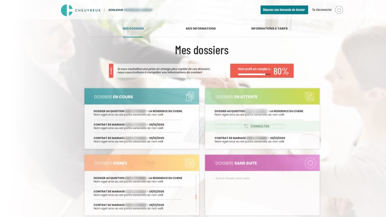 Cheuvreux, l’office notarial avec son nouveau portail client