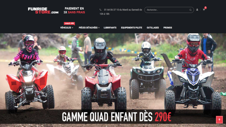 Funridestore, le site e-commerce spécialisé dans les motos & quads pour enfants