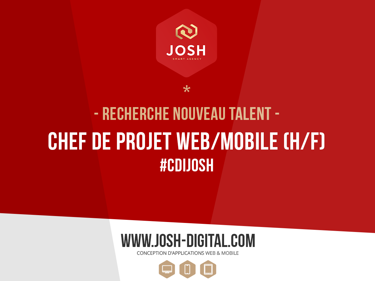 RECRUTEMENT : CHEF DE PROJET / PO WEB & MOBILE CONFIRMÉ (H/F) – POSTE EN CDI